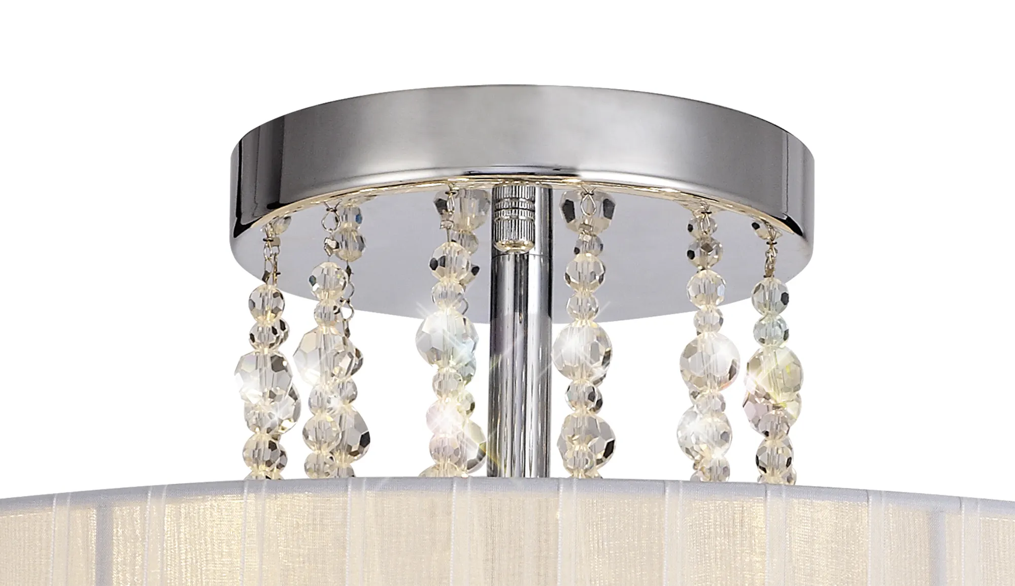 Freida Semi Flush Ceiling 6 Light IL31747  Diyas Freida Polished Chrome-White